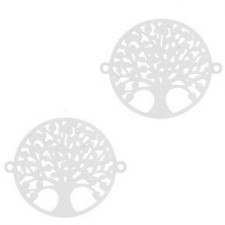 Metal Bohemian pendant Tree of life 15mm Silver